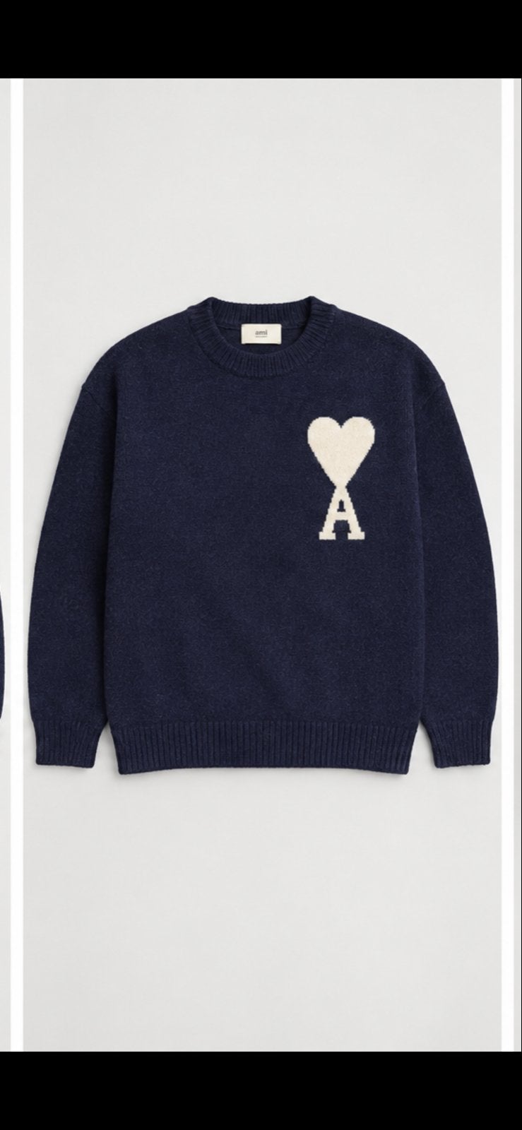 Ami Paris Trui - Gedragen maat m, Ophalen of Verzenden, Gedragen, Blauw