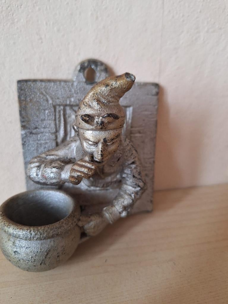 Vintage Luilakker beeldje van gietijzer, Antiek en Kunst, Ophalen of Verzenden
