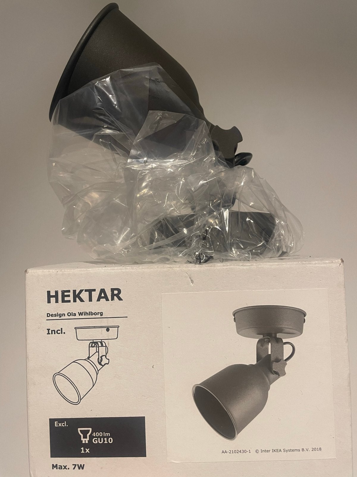 IKEA Hektar Opbouwspot - Nieuw in doos, Verstelbaar, GU10, Opbouwspot, Nieuw
