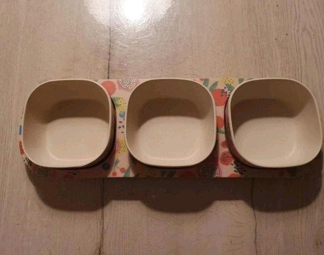 Hema serveerschaal met 3 losse bakjes, Overige materialen, Ophalen of Verzenden, Overige stijlen, Schaal of Schalen