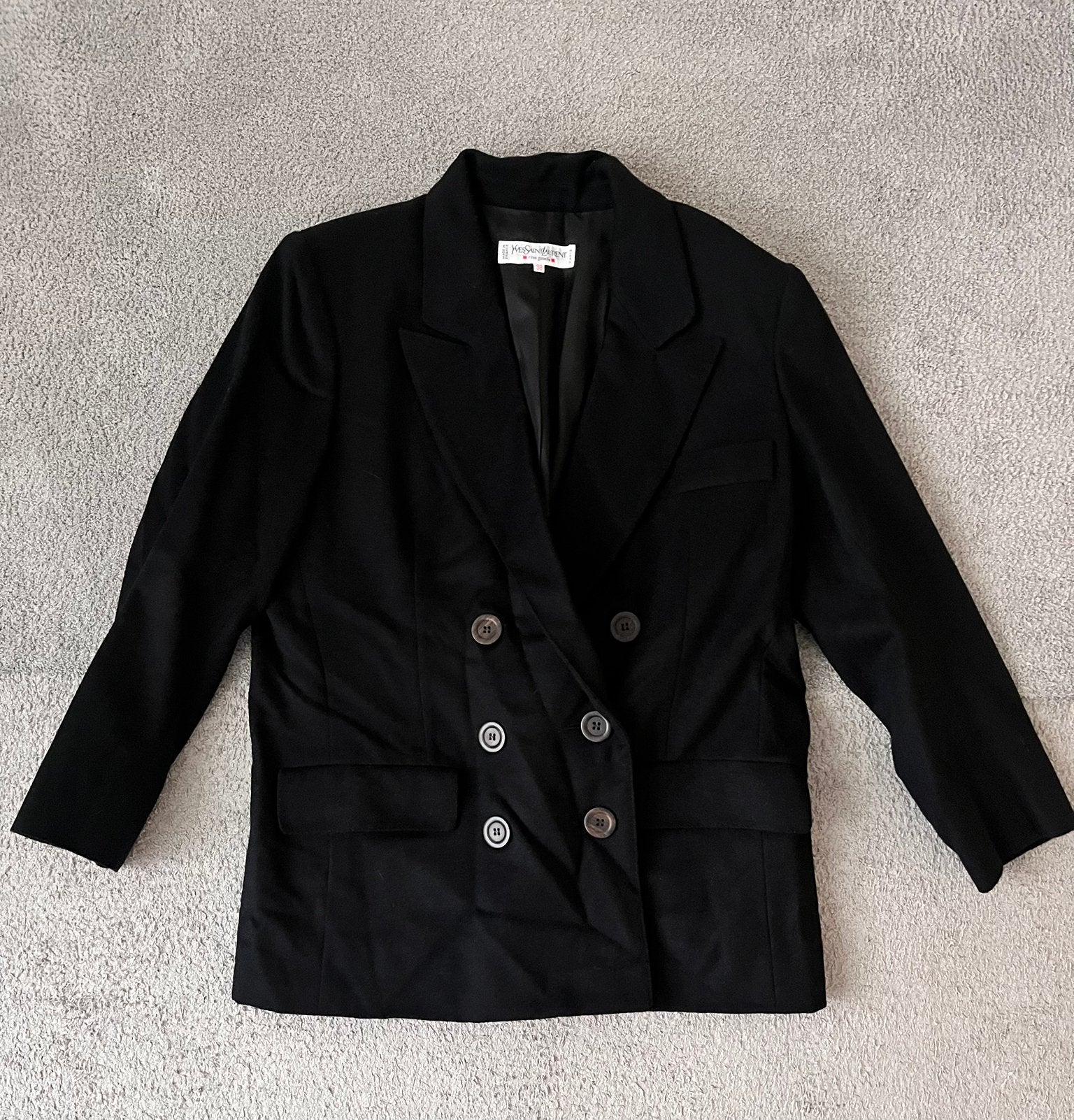 Yves Saint Laurent jas origineel!, Kleding | Dames, Maat 38/40 (M), Zwart, Ophalen of Verzenden, Zo goed als nieuw