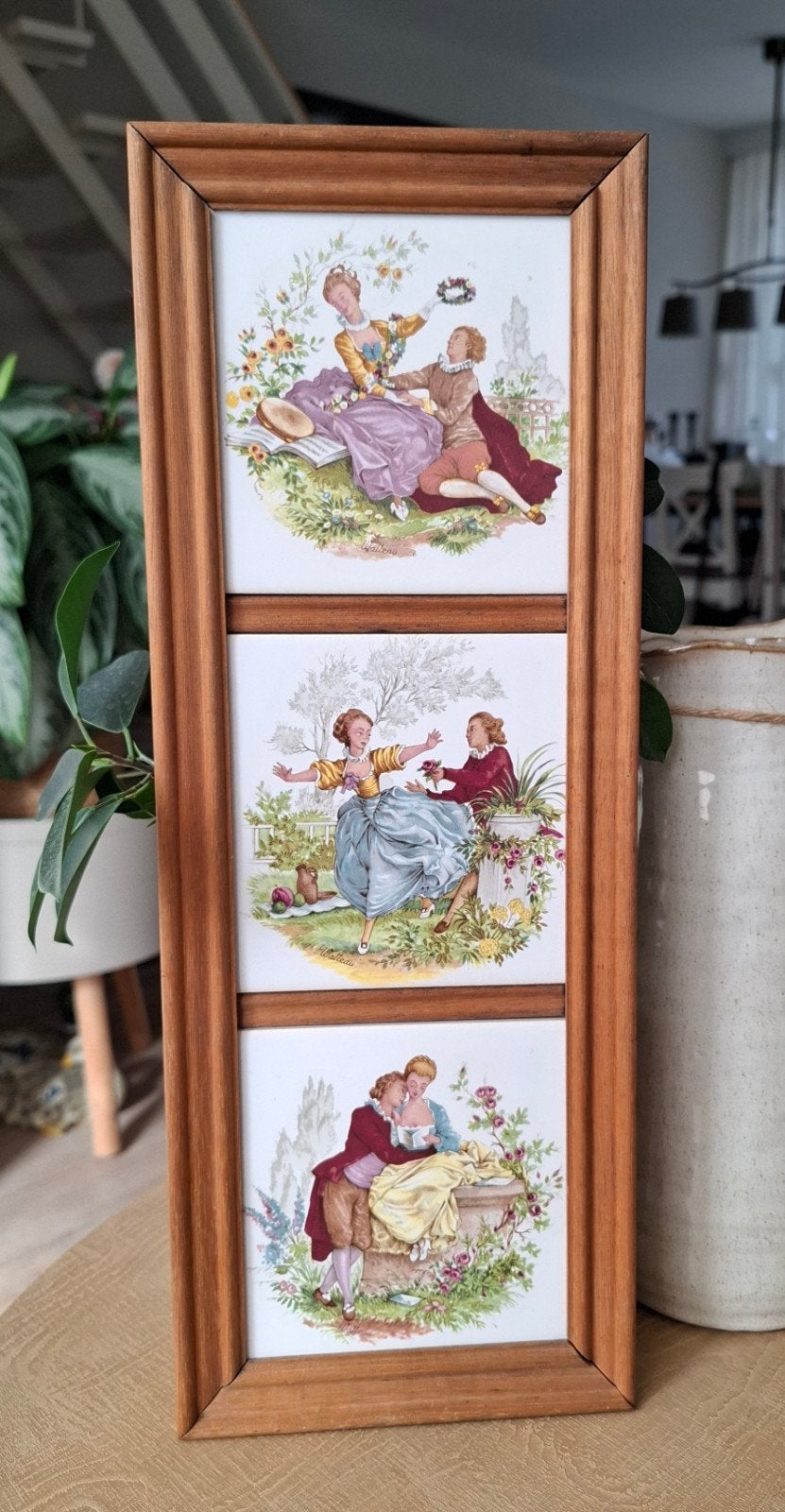 Vintage tegeltableau, Antiek en Kunst, Antiek | Wandborden en Tegels, Ophalen of Verzenden