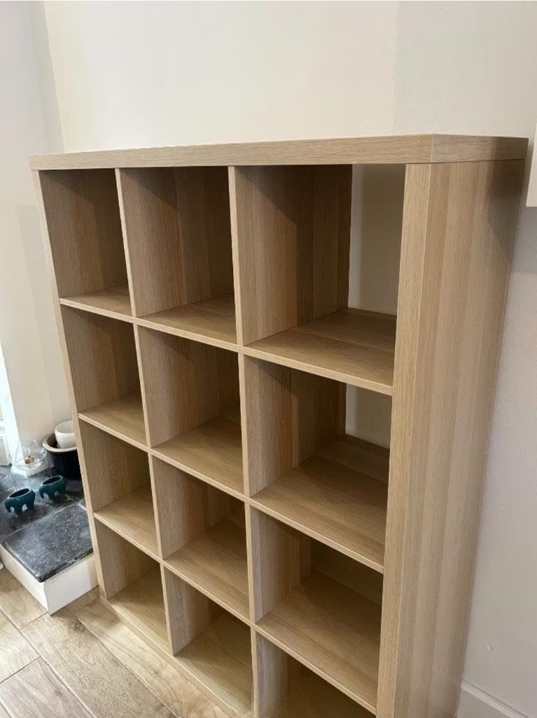 Kallax 12 vaks open kast vakkenkast 4x3 bruin Ikea, Ophalen, 100 tot 150 cm, 5 laden of meer, 100 tot 150 cm