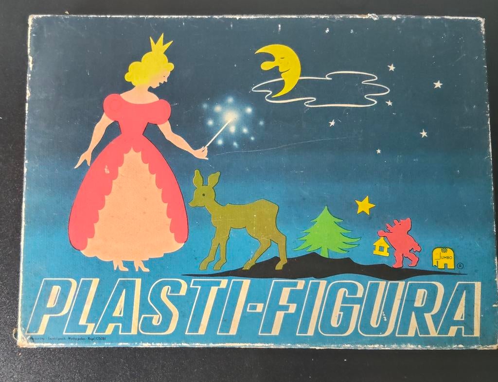 Vintage Plasti-Figura sprookjesfiguren 1956, Ophalen of Verzenden, Gebruikt