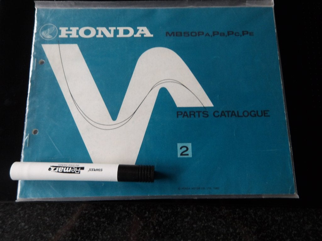 Honda MB50PA, PB, PC, PE Onderdelencatalogus, Ophalen of Verzenden, Gebruikt