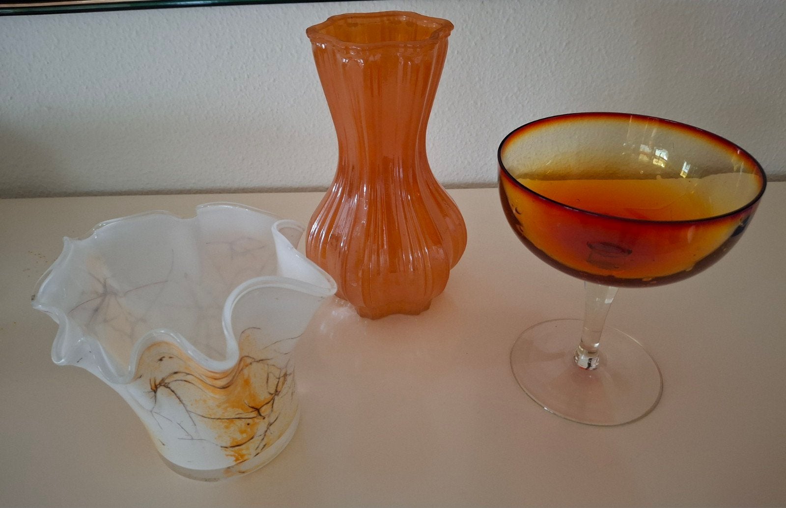 Decoratieve glazen vazen en schaal, Ophalen