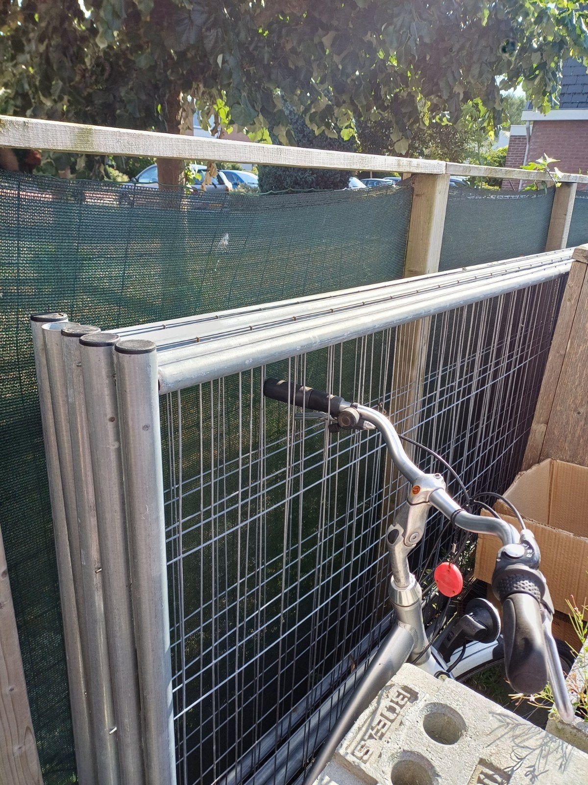 Bouwhekken met betonvoeten, Doe-het-zelf en Verbouw, Ophalen of Verzenden, Gebruikt, Overige typen, Minder dan 2 meter