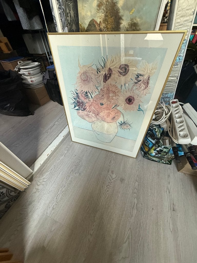 Reproductie van Gogh., Ophalen, Tekening, Achter glas