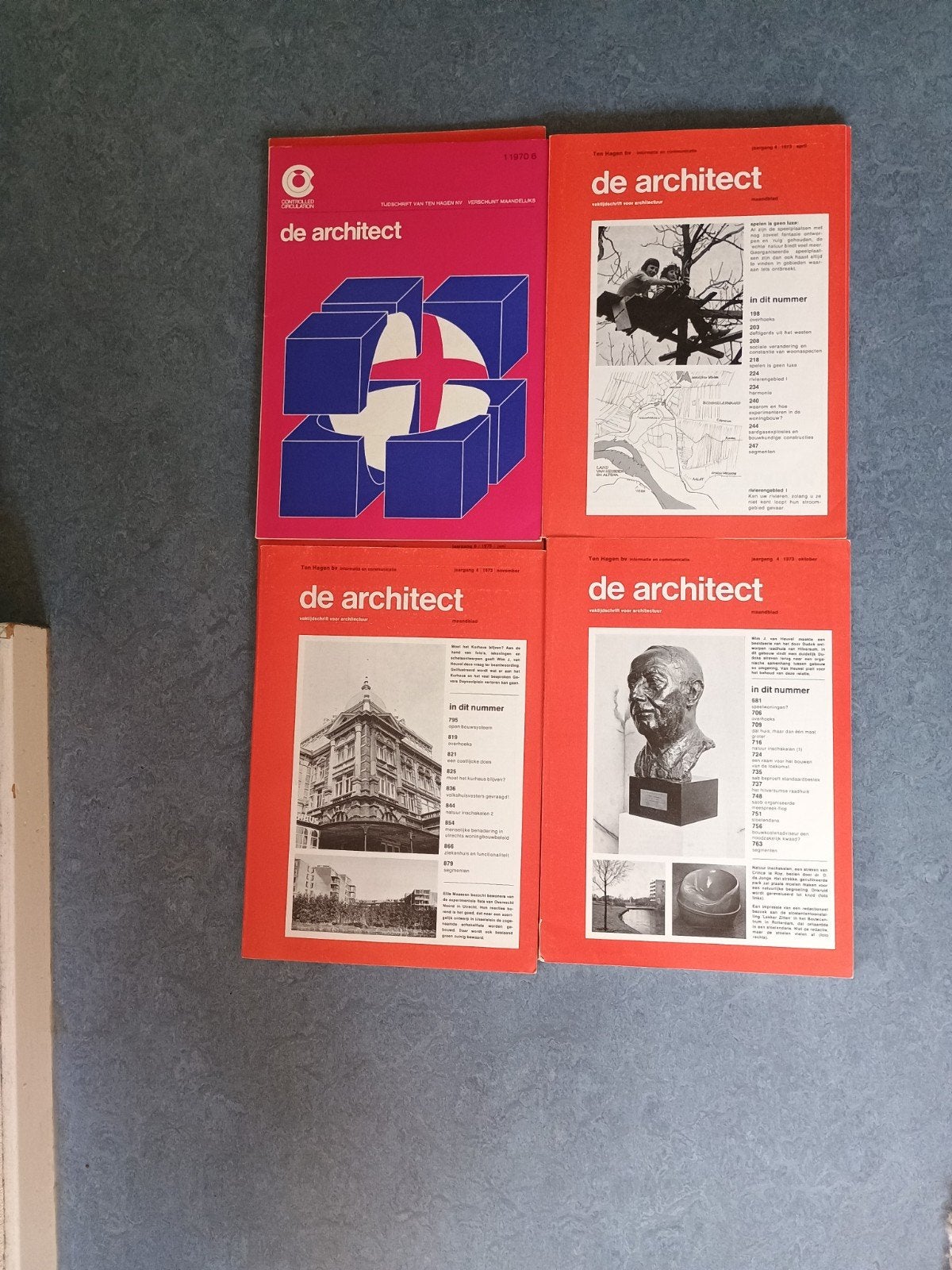 De Architect jaargangen 1970-1976 (73 exemplaren), Ophalen of Verzenden, Gelezen
