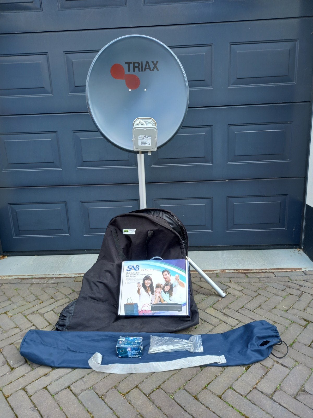 Schotelantenne, Ophalen, Gebruikt