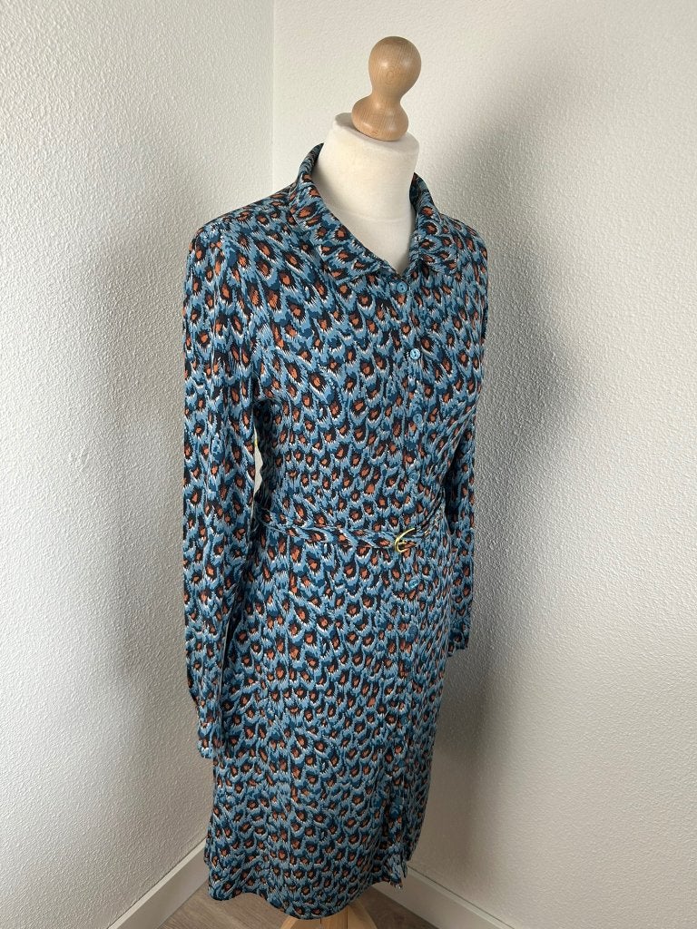 Fabienne Chapot maat 40 blauwe Hayley jurk 1950, Maat 38/40 (M), Blauw, Ophalen of Verzenden, Zo goed als nieuw