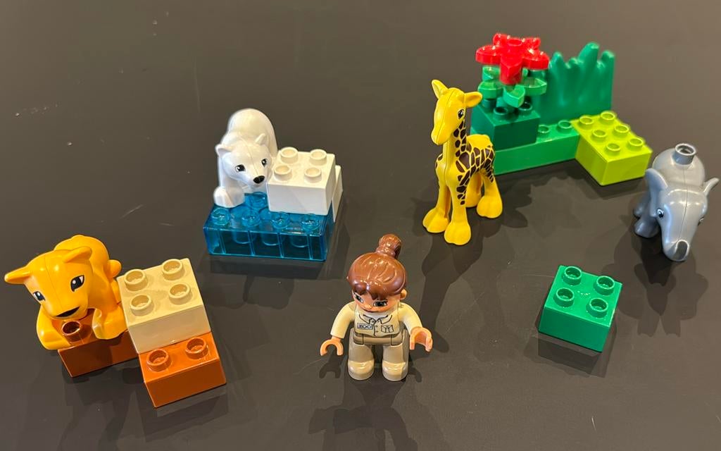 Duplo 4962 - Dieren en Verzorgster, Kinderen en Baby's, Speelgoed | Duplo en Lego, Ophalen of Verzenden, Gebruikt, Complete set