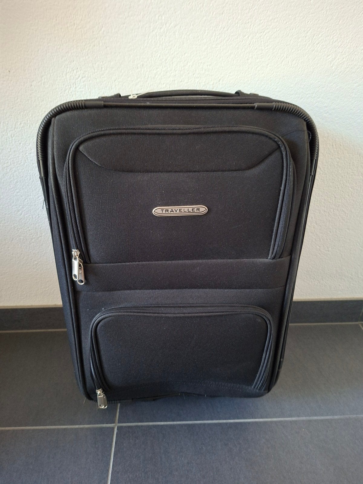 trolley/reiskoffer antraciet/zwart Traveler, 30 cm of meer, Zwart, 35 tot 55 cm, Wieltjes