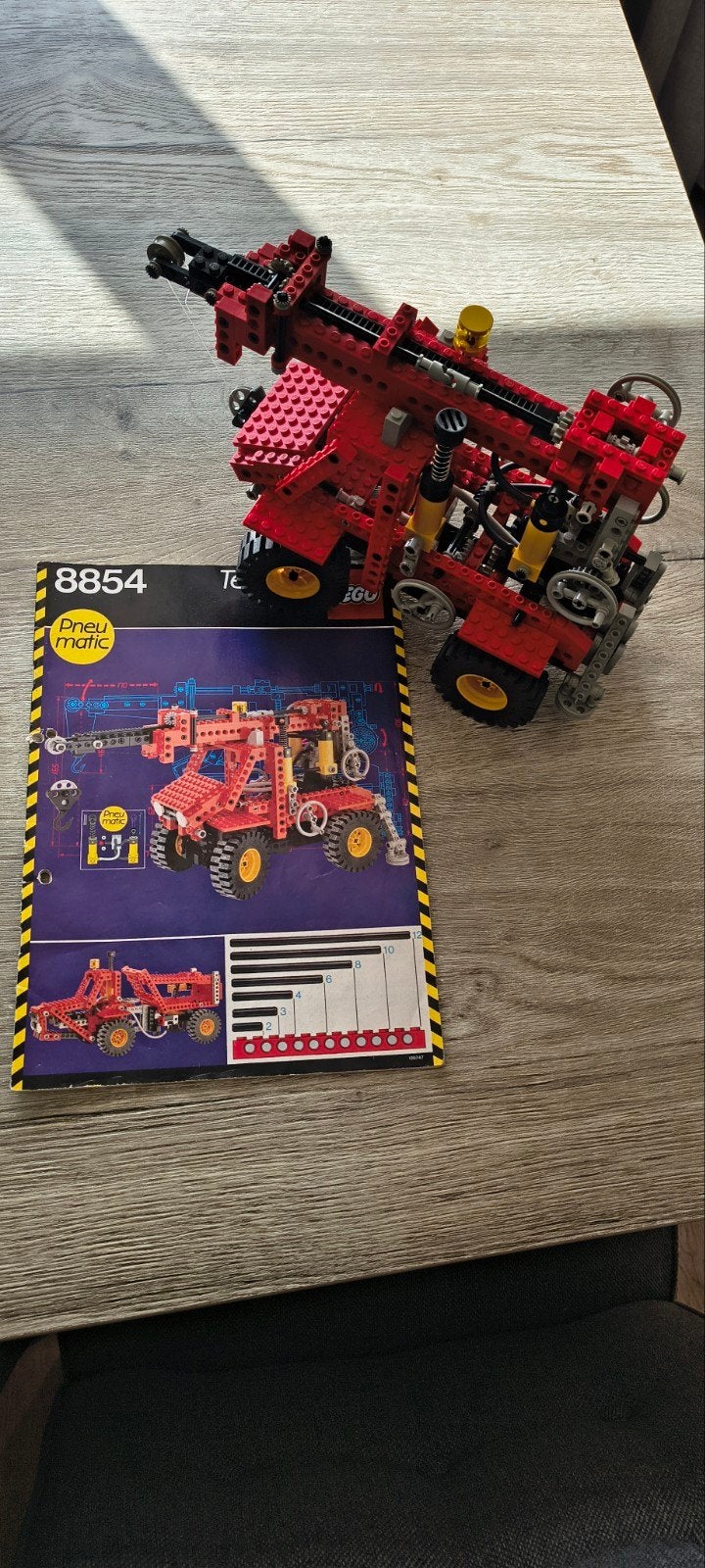 Lego Technic 8854 Power Crane met instructies, Kinderen en Baby's, Speelgoed | Duplo en Lego, Gebruikt, Lego, Compleet, Ophalen of Verzenden