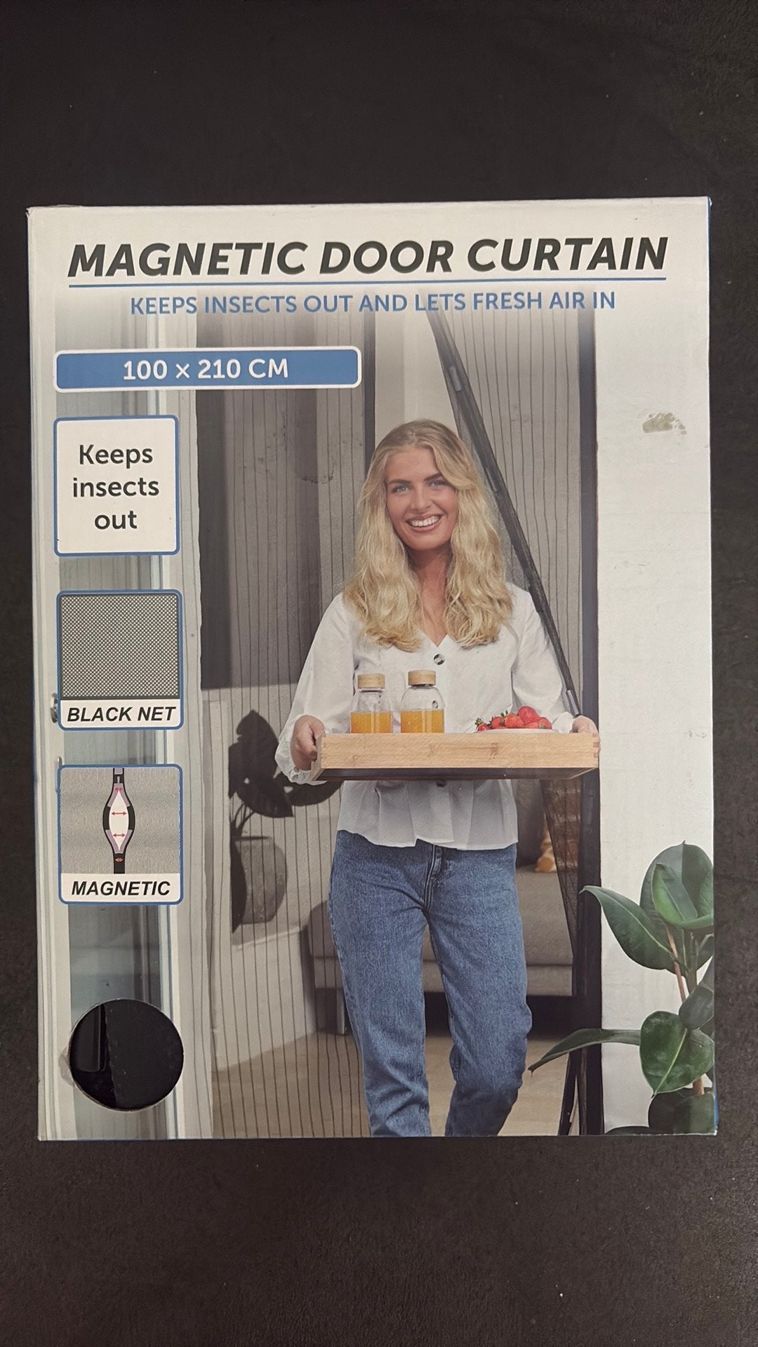Magnetisch deurgordijn - magnetic door curtain, Doe-het-zelf en Verbouw, Deuren en Horren, Ophalen, Kunststof, 80 tot 100 cm, 200 tot 215 cm