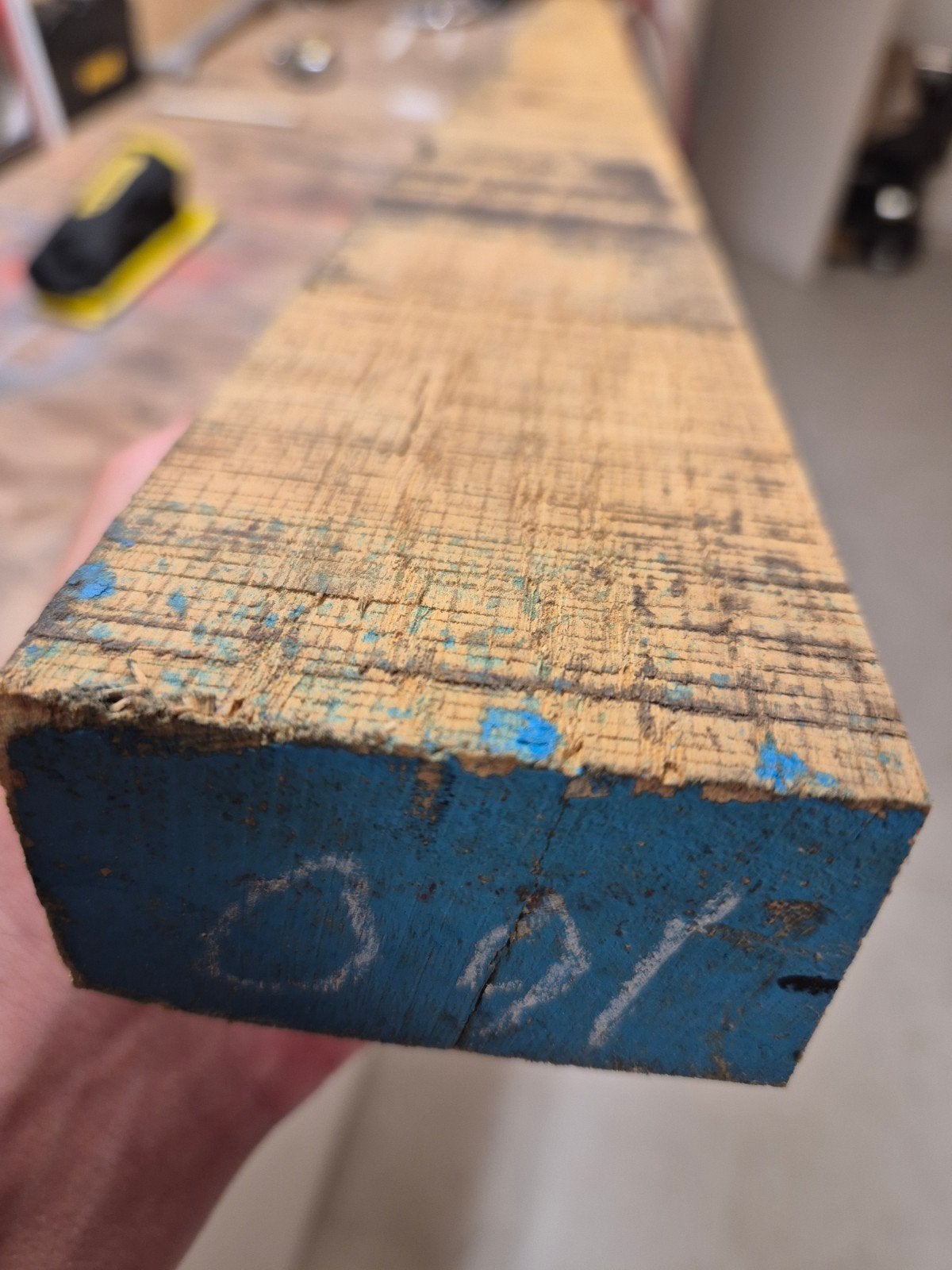 Eiken balk - ideaal voor diverse projecten, Doe-het-zelf en Verbouw, Hout en Planken, Ophalen, Gebruikt, 25 tot 50 mm, Balk