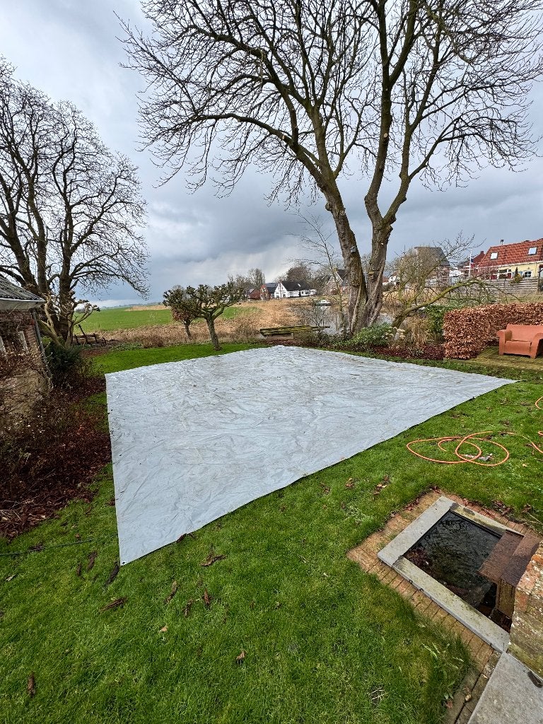 Dekzeil 8 x 10 m PVC 600 gr/m2, Ophalen, Gebruikt, 15 m² of meer, Zeil