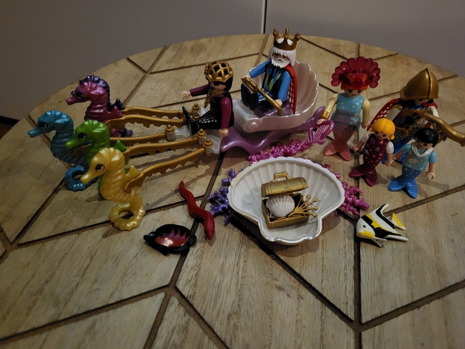 playmobil zeepaarden zeemeerminnen met koets, Ophalen of Verzenden, Zo goed als nieuw