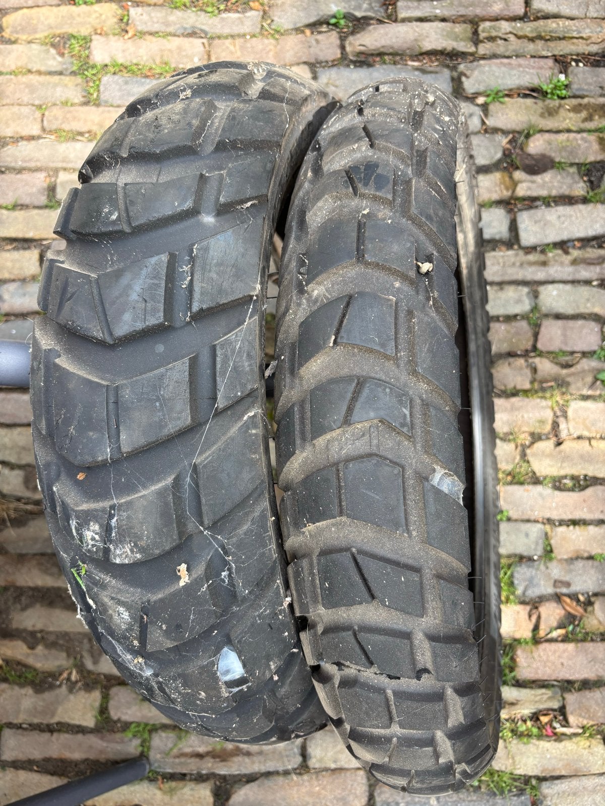 Set Metzeler Karoo 3 motorbanden voor BMW 1250 GSA, Motoren, Ophalen, Gebruikt