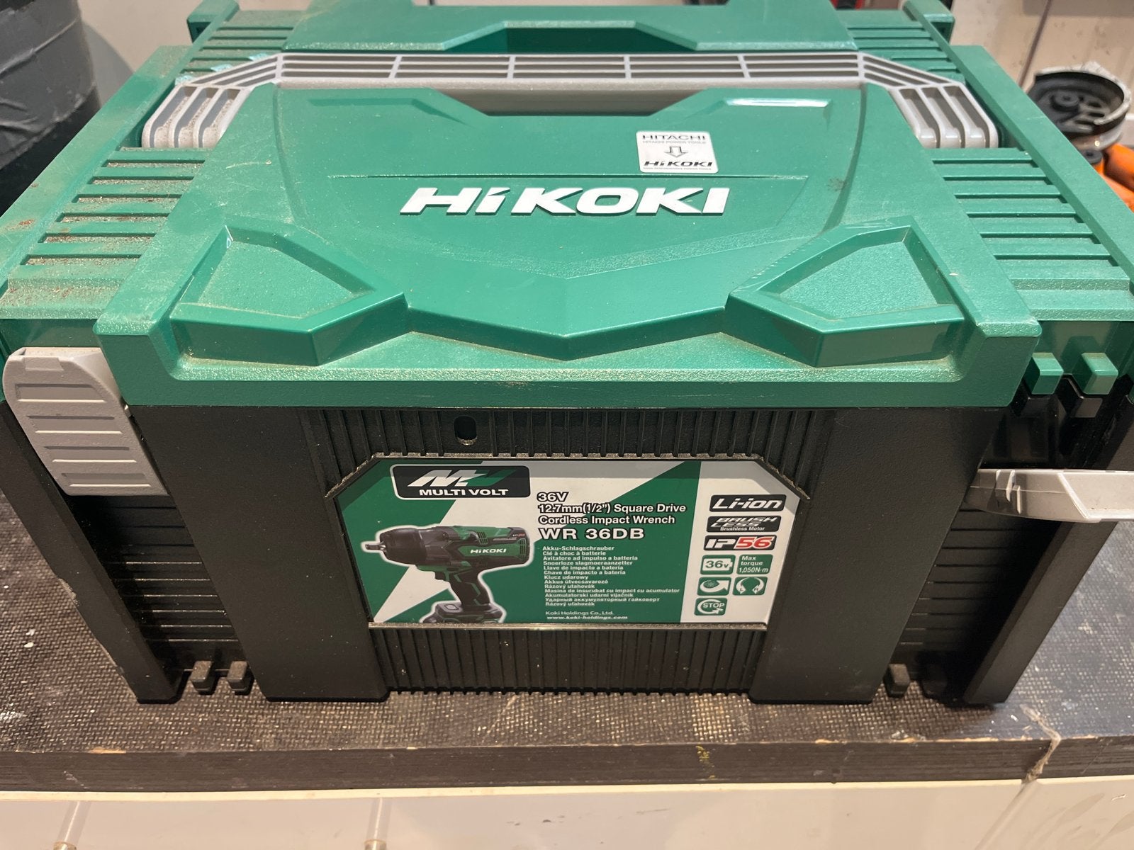 Hikoki koffer voor WR 36DB slagmoersleutel (zonder machine), Ophalen, Gebruikt