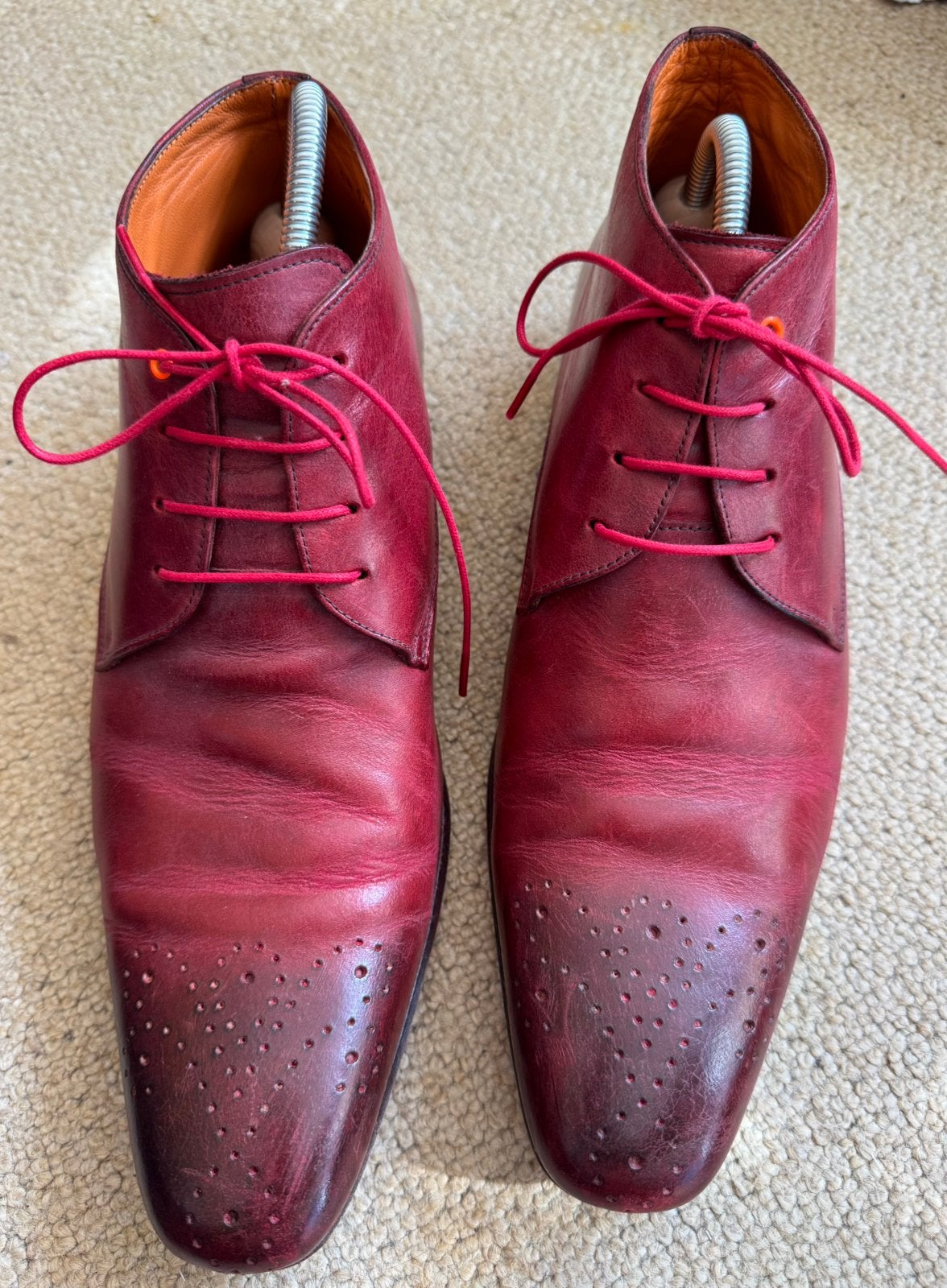 Shoe d’Orange, 42, hoge veterschoen, rood, prima staat, Overige kleuren, Ophalen of Verzenden, Zo goed als nieuw, Veterschoenen