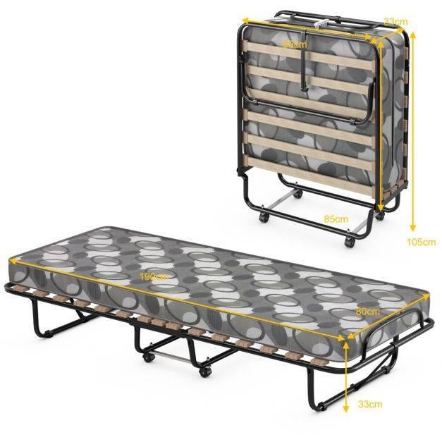 Opklapbed merk LUXOR, Huis en Inrichting, Slaapkamer | Bedden, Zo goed als nieuw, Eenpersoons, 80 cm, 190 cm of minder, Metaal