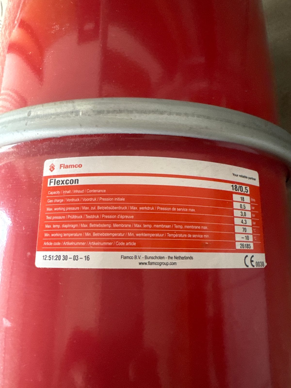 Flamco Flexcon Expansievat 18/0,5, Ophalen, Zo goed als nieuw, Overige typen
