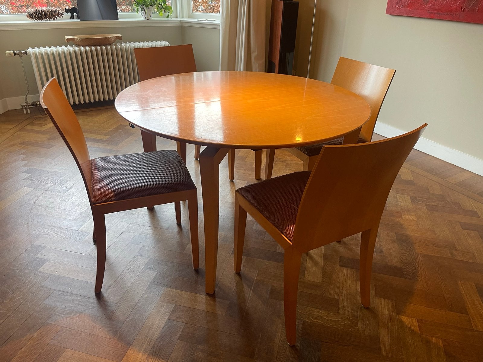 Arco Flex Design Eettafel - Uitschuifbaar Ovaal Hout, Huis en Inrichting, Tafels | Eettafels, Ophalen, Gebruikt, 100 tot 150 cm