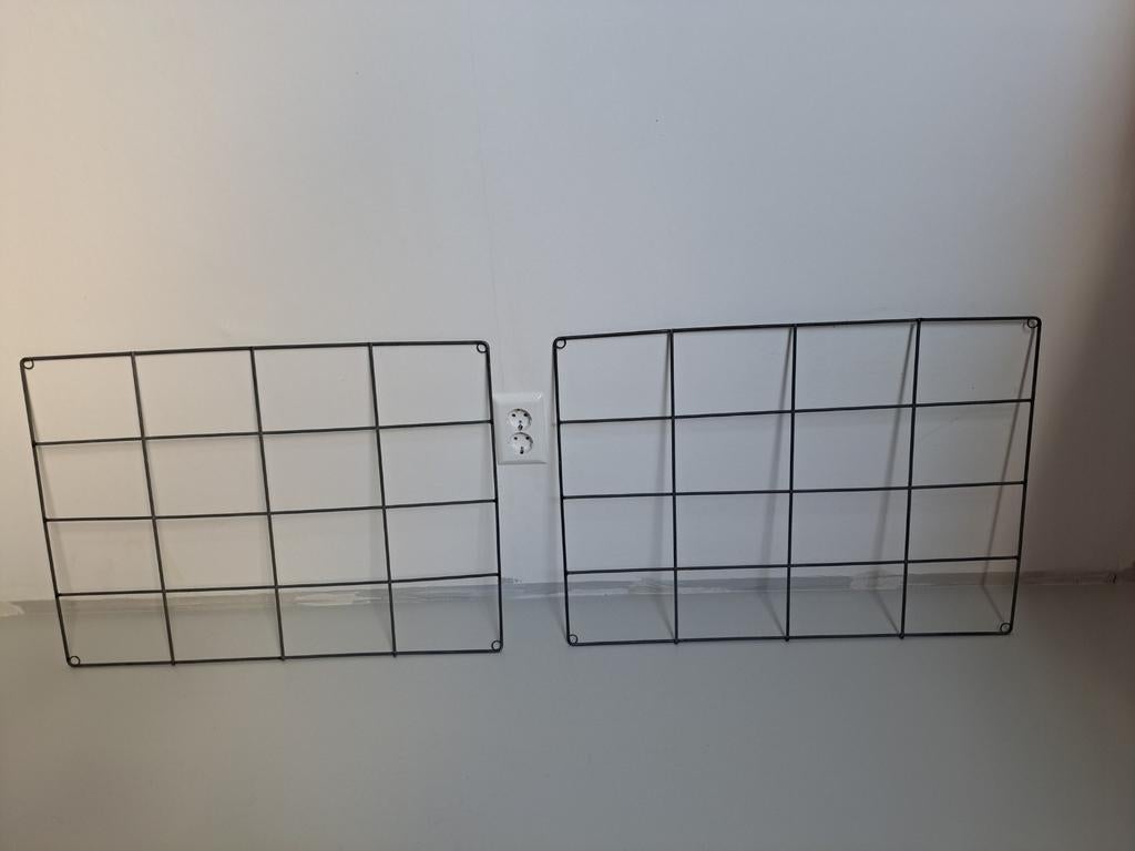 Set van 2 grijze metalen rasterborden fotorek/memorek, Ophalen, Gebruikt