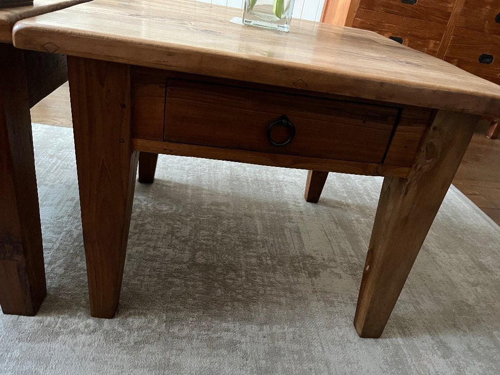 Teak houten salontafels, Ophalen, Gebruikt, 50 tot 100 cm, 50 tot 100 cm