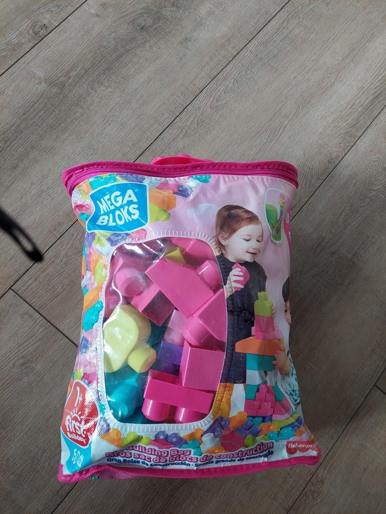 Mega Bloks bouwblokken roze set voor peuters, Ophalen of Verzenden, Gebruikt, Megabloks