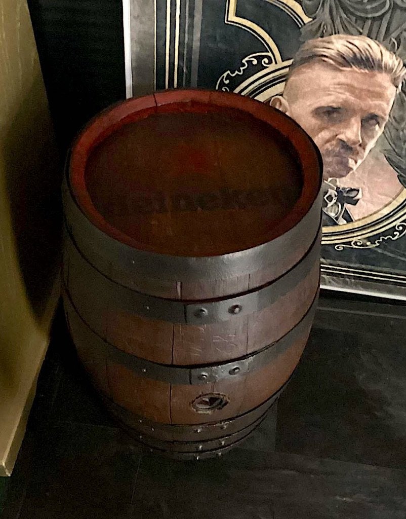 Te koop oude houten Heineken biervat ton mancave, Ophalen of Verzenden, Zo goed als nieuw, Overige typen, Heineken