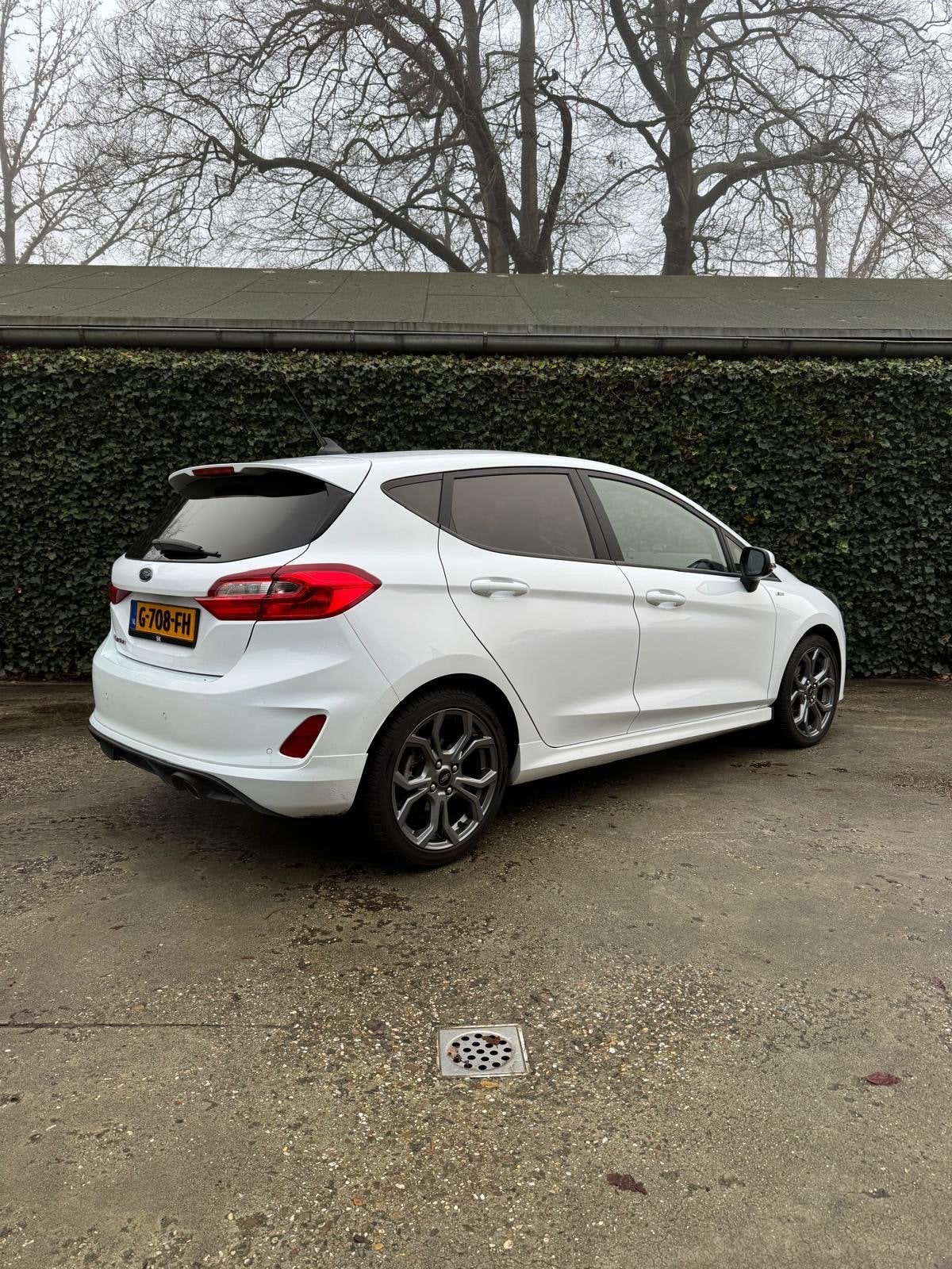 Ford Fiësta 1.0 Ecoboost 100pk 5dr 2019 Wit, Auto's, Voorwielaandrijving, Stof, Zwart, 580 kg