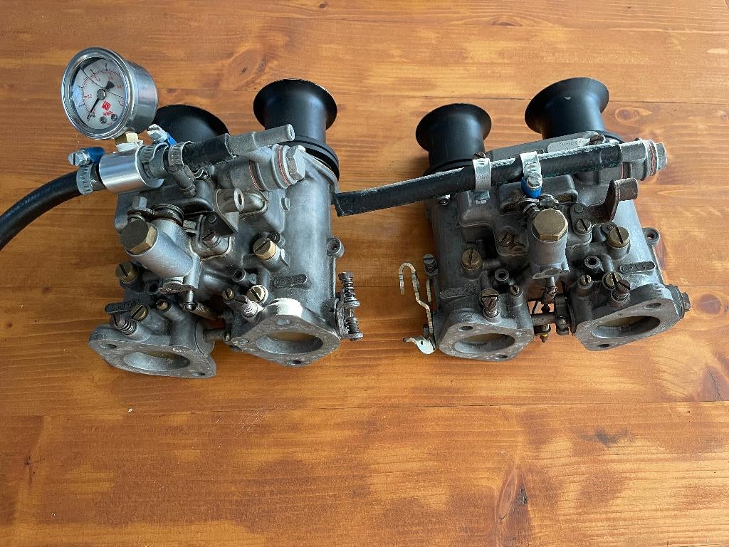 Dubbele carburateurs Dellorto DHLA 40 + veel reserve + boek, Verzenden, Gebruikt, Fiat