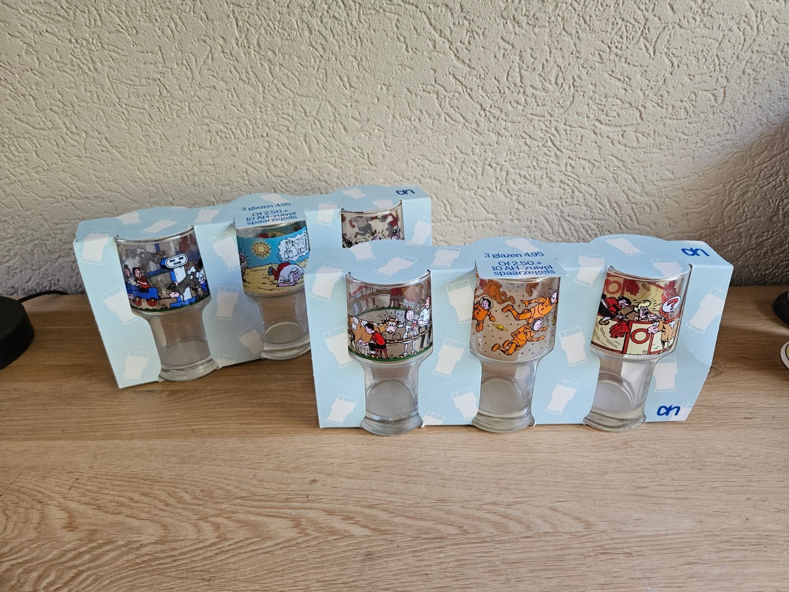 6 Suske en Wiske glazen AH spaaractie, Ophalen of Verzenden, Nieuw