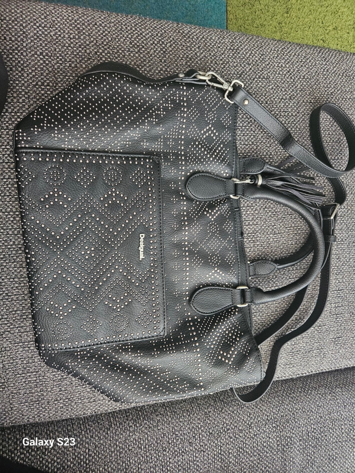 Desigual Handtas Zwart met Studs, Ophalen of Verzenden, Gebruikt, Zwart, Handtas