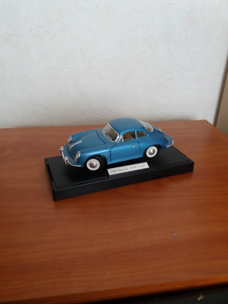 Porsche 356B Coupe, Blauw, zonder doosSunnyside, Schaal 1:24, Ophalen of Verzenden, Nieuw, Bburago