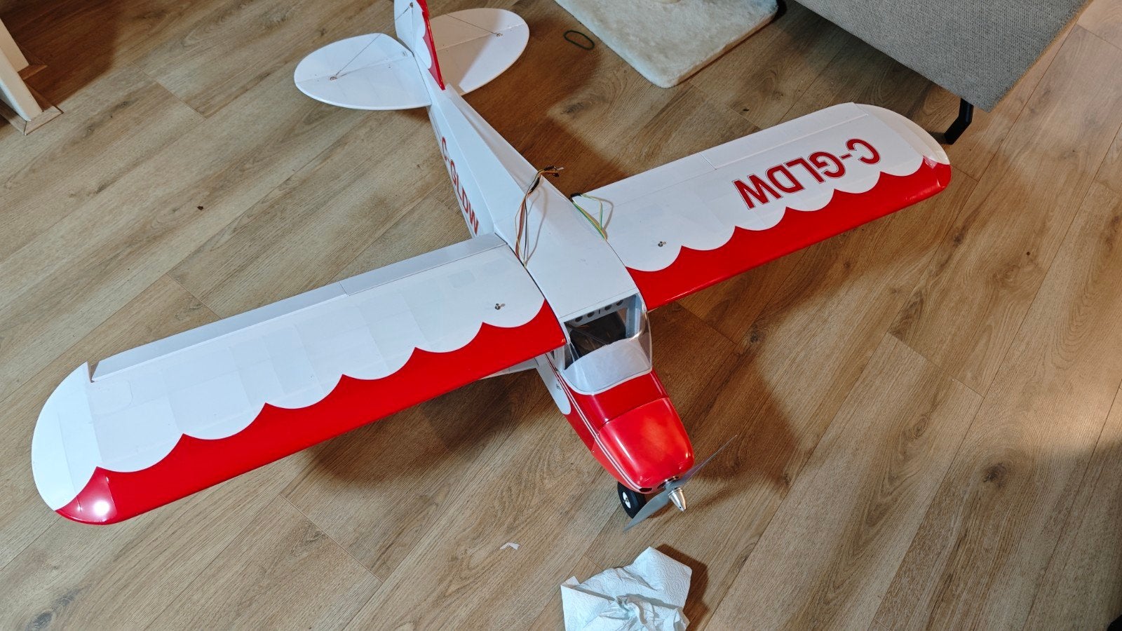 Nexa PA-22 Tri-Pacer 1620mm RC vliegtuig – vliegklaarNexa PA, Ophalen, Zo goed als nieuw, Elektro