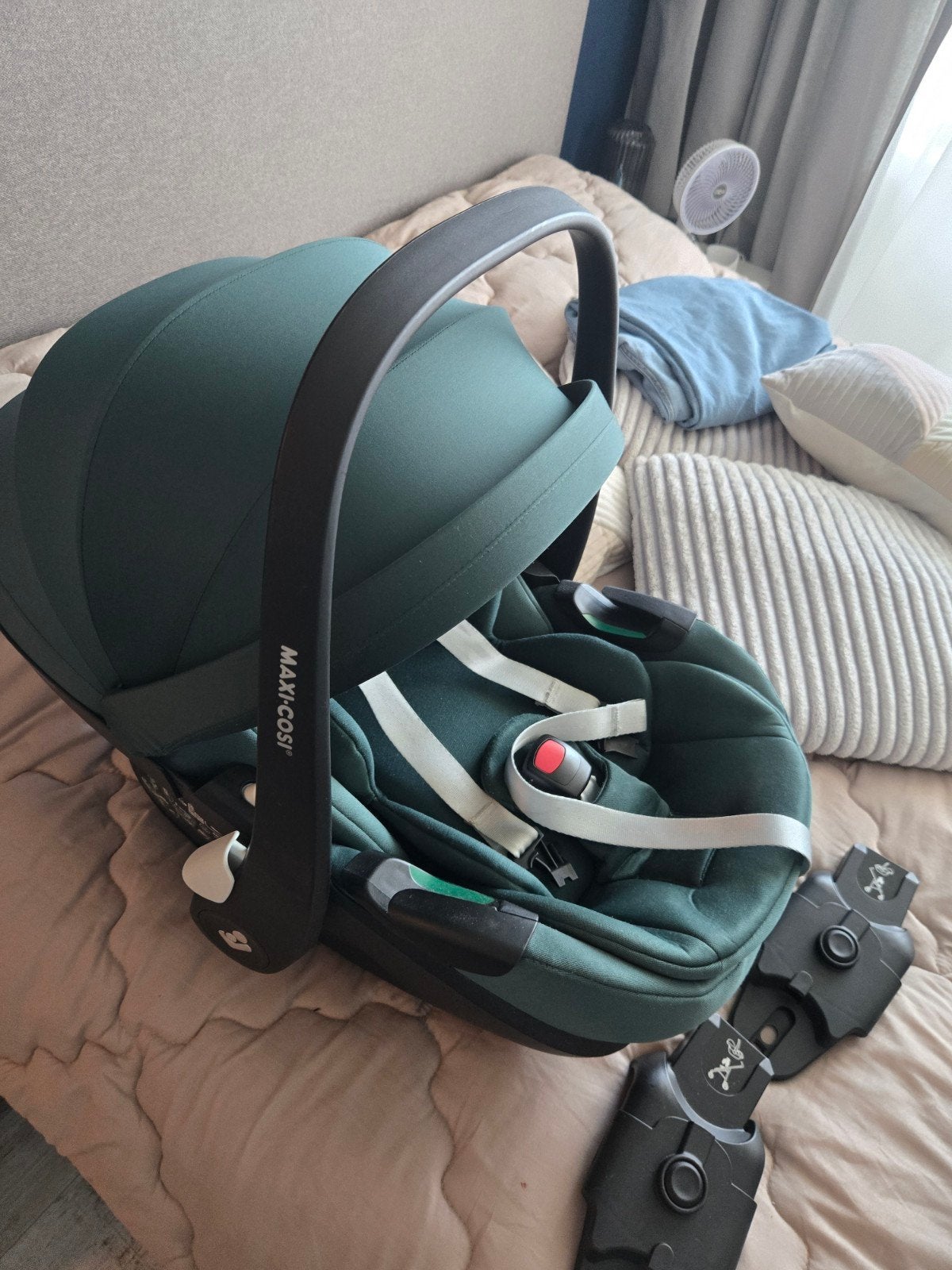 Maxi-Cosi autostoel groen met Isofix en 360 draaibaar, Ophalen, 9 t/m 18 kg, Zo goed als nieuw, Isofix