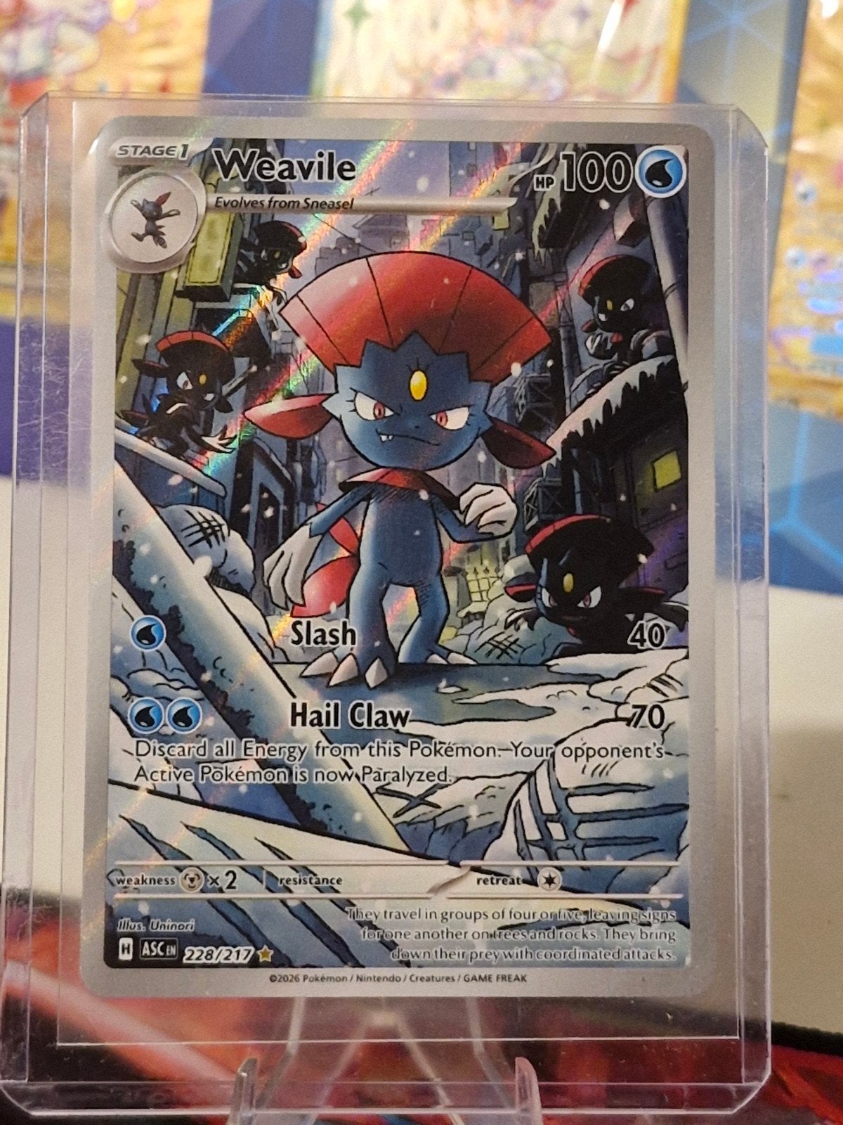 Weavile ASC 228/217, Ophalen of Verzenden, Zo goed als nieuw
