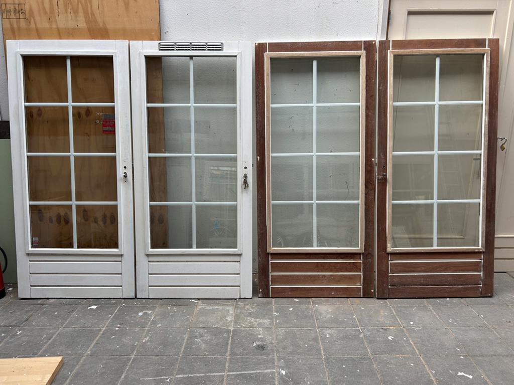 Hardhouten deuren, Doe-het-zelf en Verbouw, Deuren en Horren, Gebruikt, 80 tot 100 cm, Ophalen of Verzenden, Buitendeur