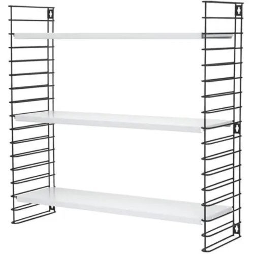 Wandrek met planken - retro-achtig design zwart wit, Huis en Inrichting, Woonaccessoires | Wandplanken en Boekenplanken, Ophalen