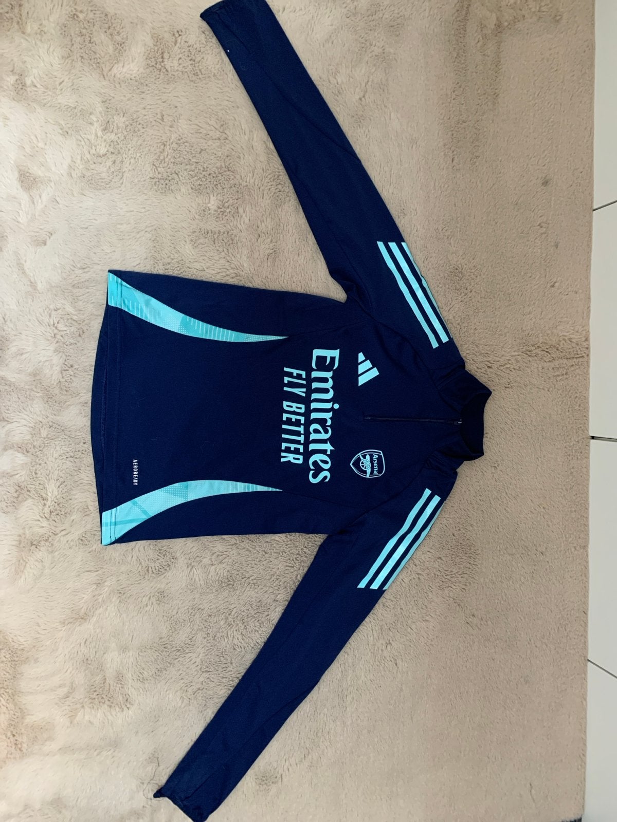 Adidas Arsenal Trainingspak - Shirt en Broek maat 152, Blauw, Overige maten, Ophalen of Verzenden, Zo goed als nieuw