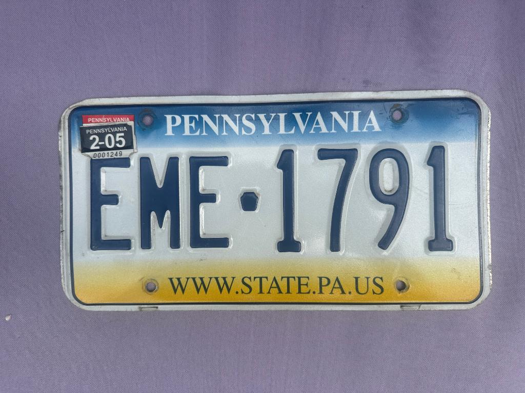 kentekenplaat Pennsylvania (USA), Ophalen of Verzenden, Gebruikt