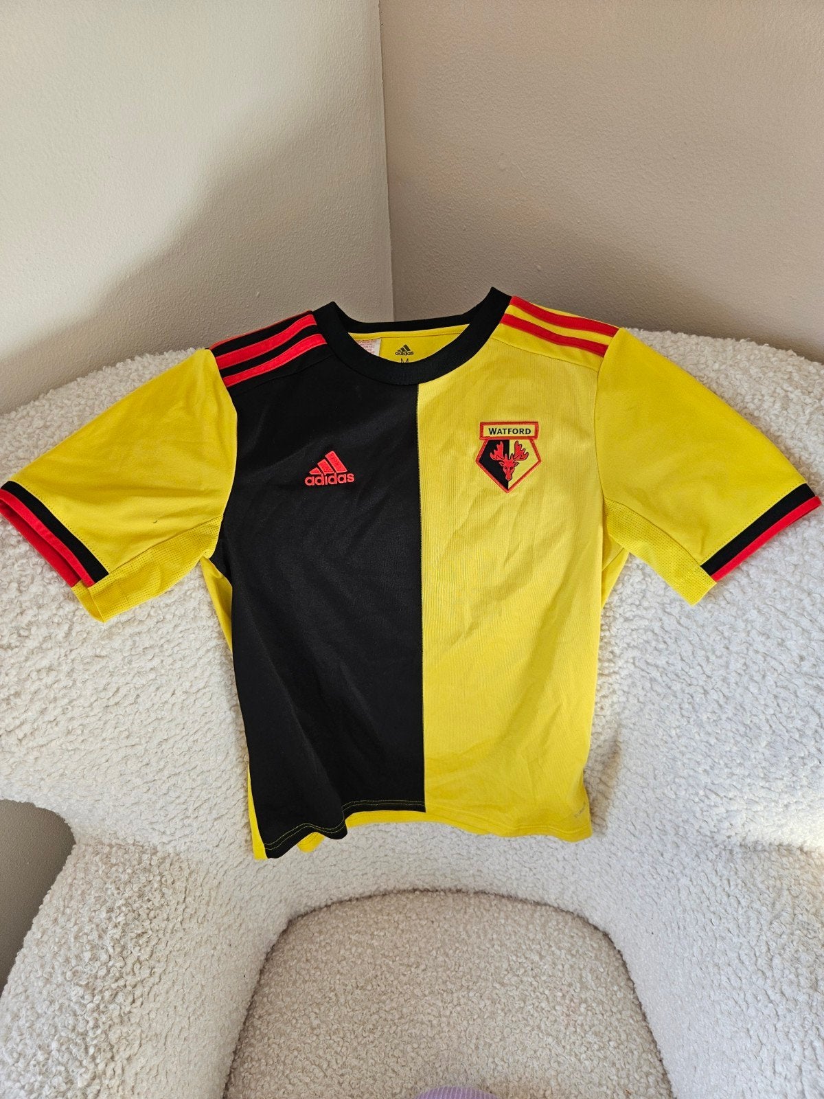 Origineel Watford voetbalshirt - Adidas, Maat 38/40 (M), Adidas, Geel, Overige typen