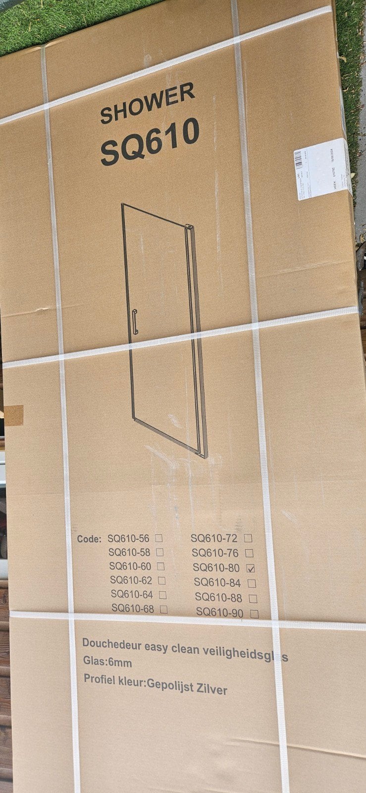 Douchewand en doucedeur 80x200cm - Nieuw in doos, Ophalen of Verzenden