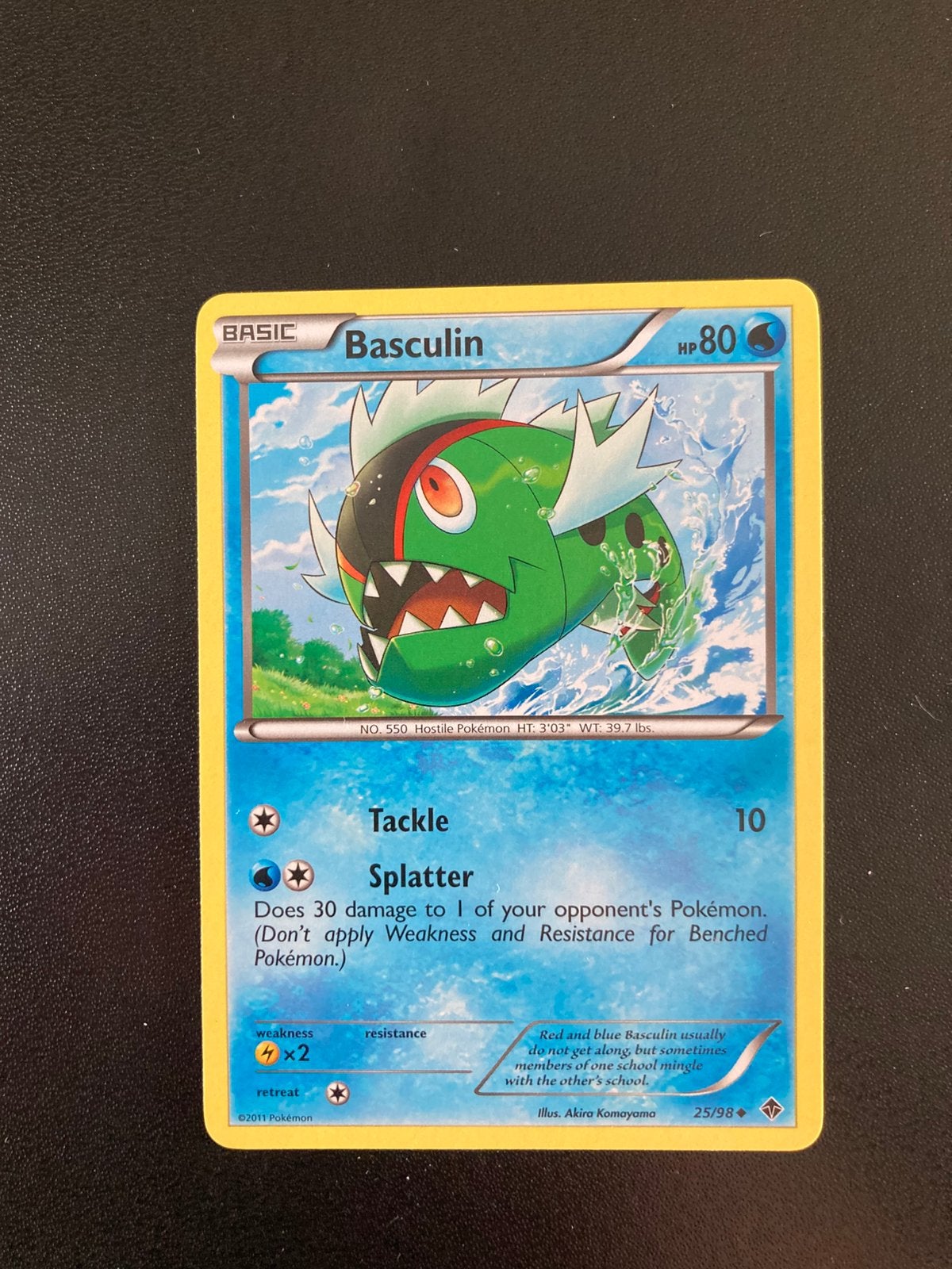 Pokemon kaart Basculin, Ophalen of Verzenden, Zo goed als nieuw