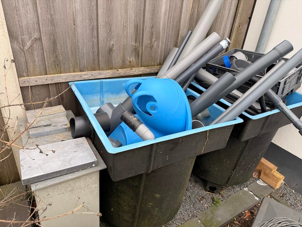 2x Bioloog/Filterbak voor Vijver - Compleet met Leidingen, Tuin en Terras, Vijvers, Ophalen, Gebruikt