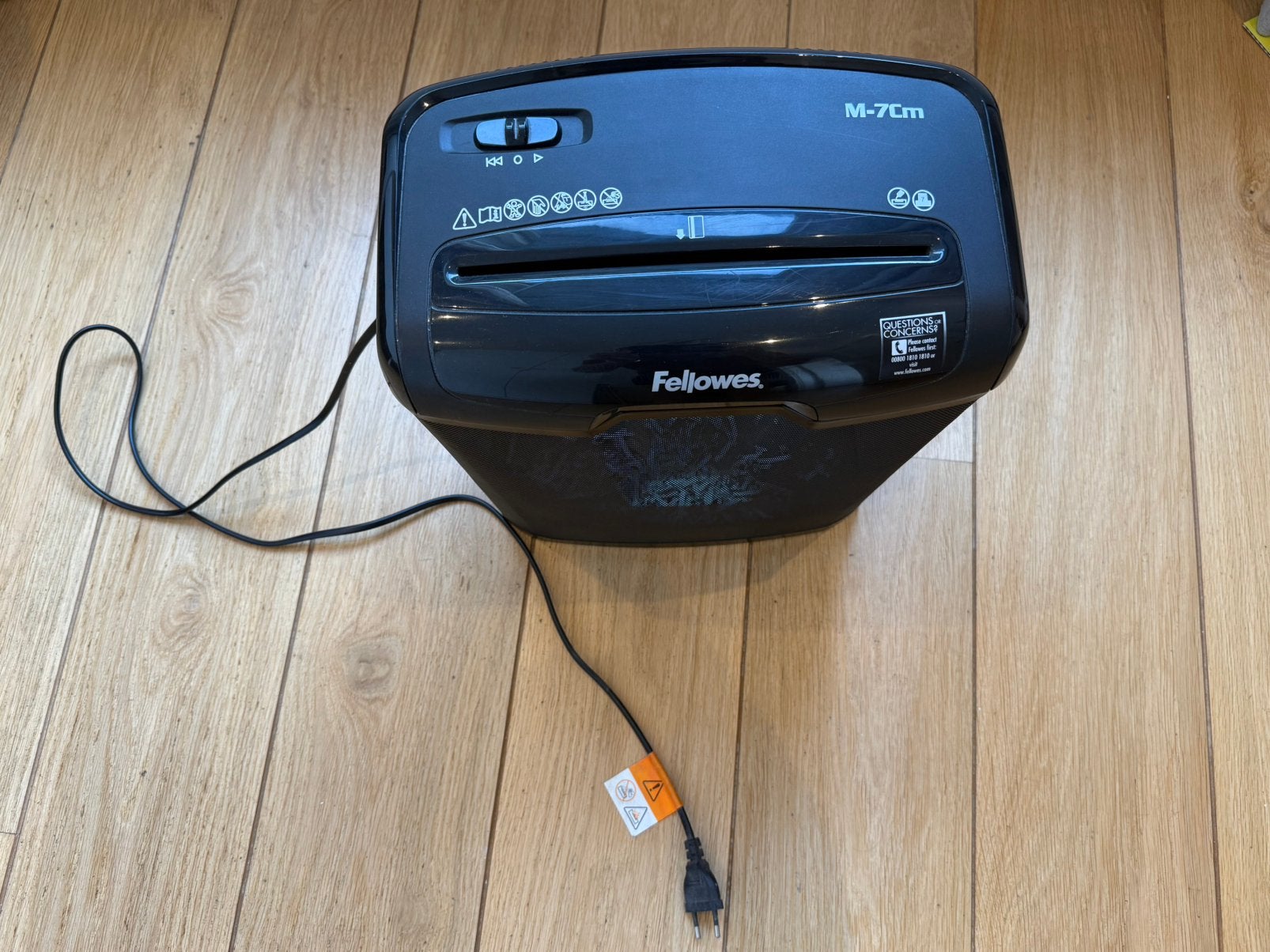 Fellowes M-7Cm papierversnipperaar, Diversen, Ophalen, Gebruikt