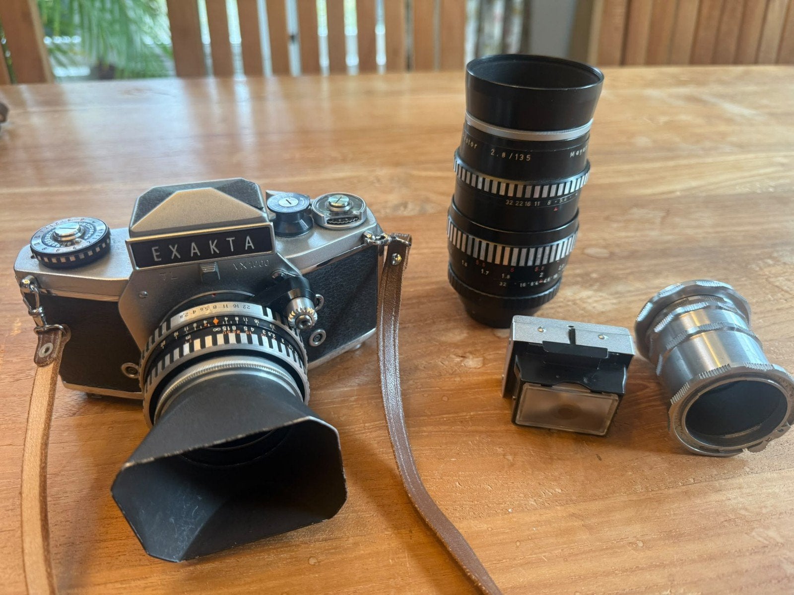 Exakta VX 1000 met Meyer-Optik Görlitz Orestor 2.8/135, Ophalen of Verzenden, Gebruikt, Spiegelreflex, Overige Merken